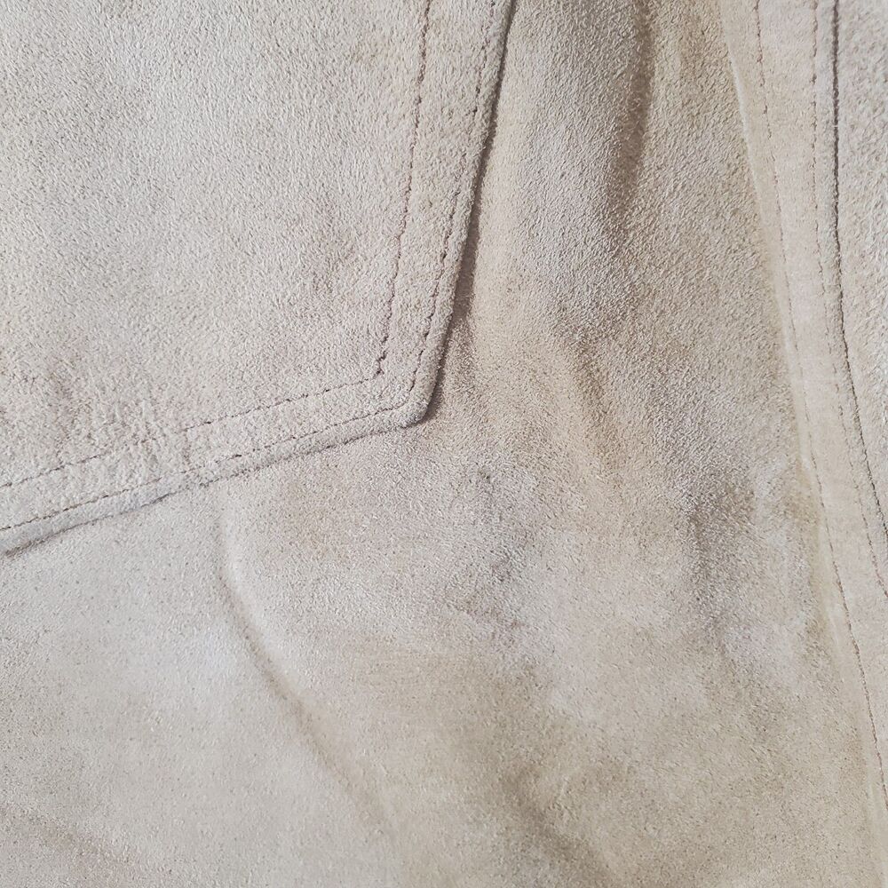 sz 6 28x30 Lauren Ralph Lauren Suede Pants Leather Tan Camel Preppy Equestrian - Picture 9 of 15